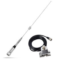 Kit completo de antena móvil VHF/UHF con soporte rebatible y cable coaxial