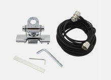 Soporte rebatible metálico y cable coaxial para antena móvil VHF/UHF